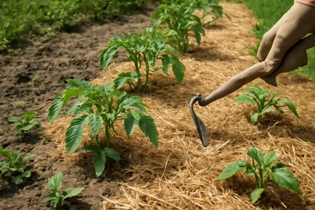 Il ruolo della pacciamatura nella coltivazione di ortaggi: difesa naturale contro erbe infestanti e siccità