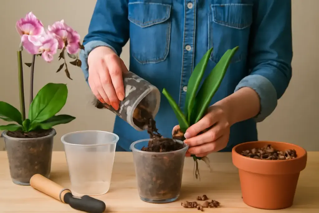 Rinvaso delle orchidee Phalaenopsis: il materiale giusto fa la differenza nella fioritura