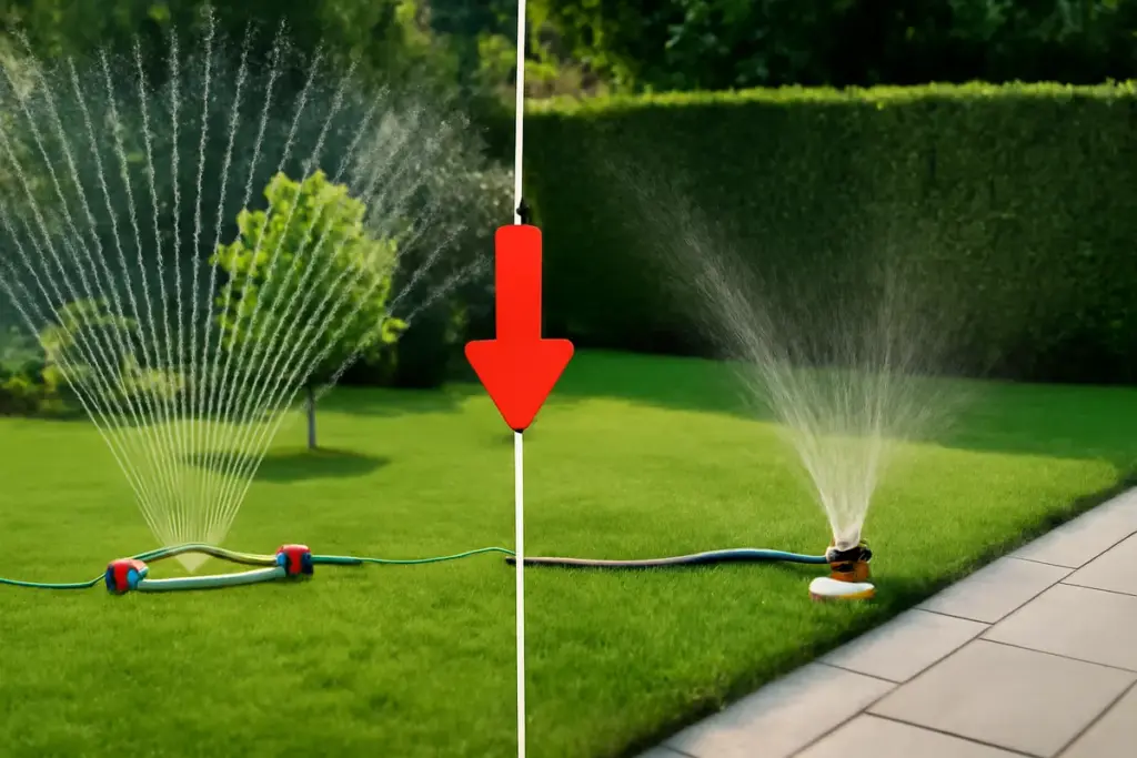 Irrigatori oscillanti o statici? Vantaggi e limiti secondo la dimensione del giardino