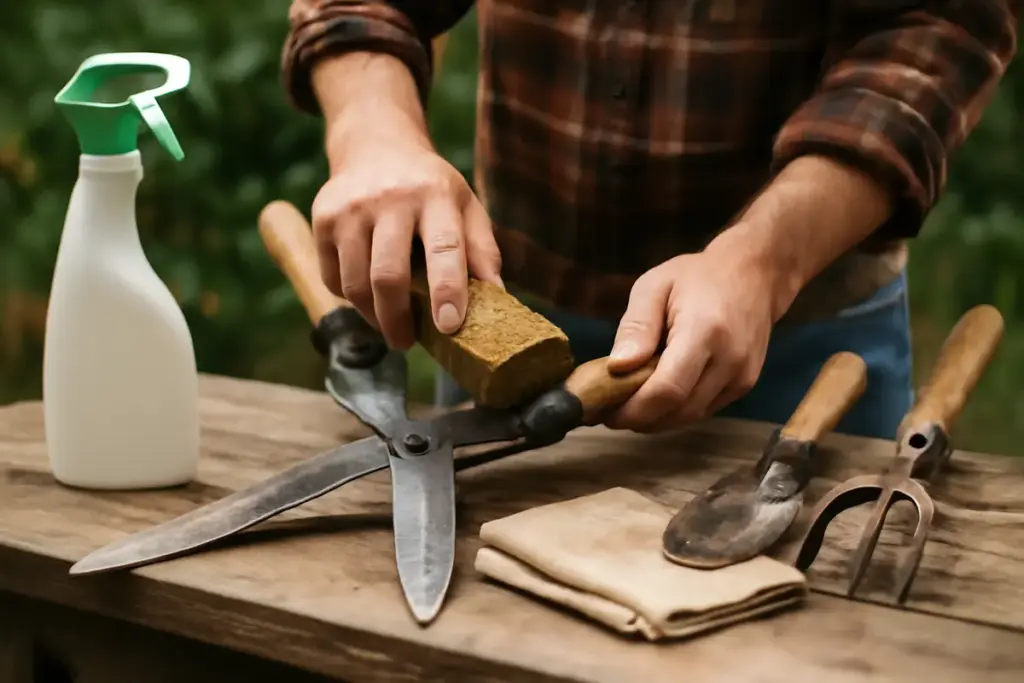 Come pulire correttamente gli attrezzi da giardino? Le regole d’oro contro ruggine e malattie